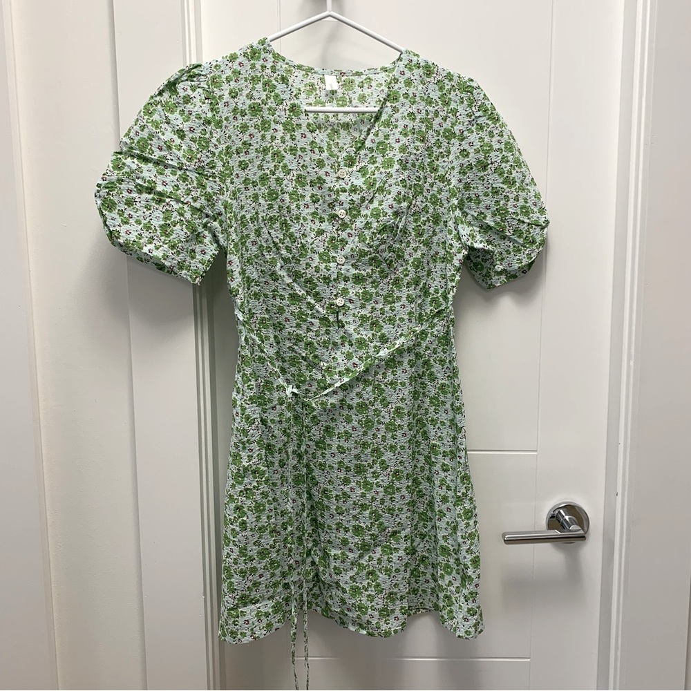 ‼️3/$30‼️ Green and blue floral mini dress